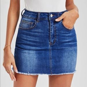 Denim Stretch Mini Skirt